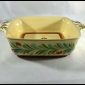 SLAH Siena 9”x 9” Casserole Dish EUC Handpainted Display Item